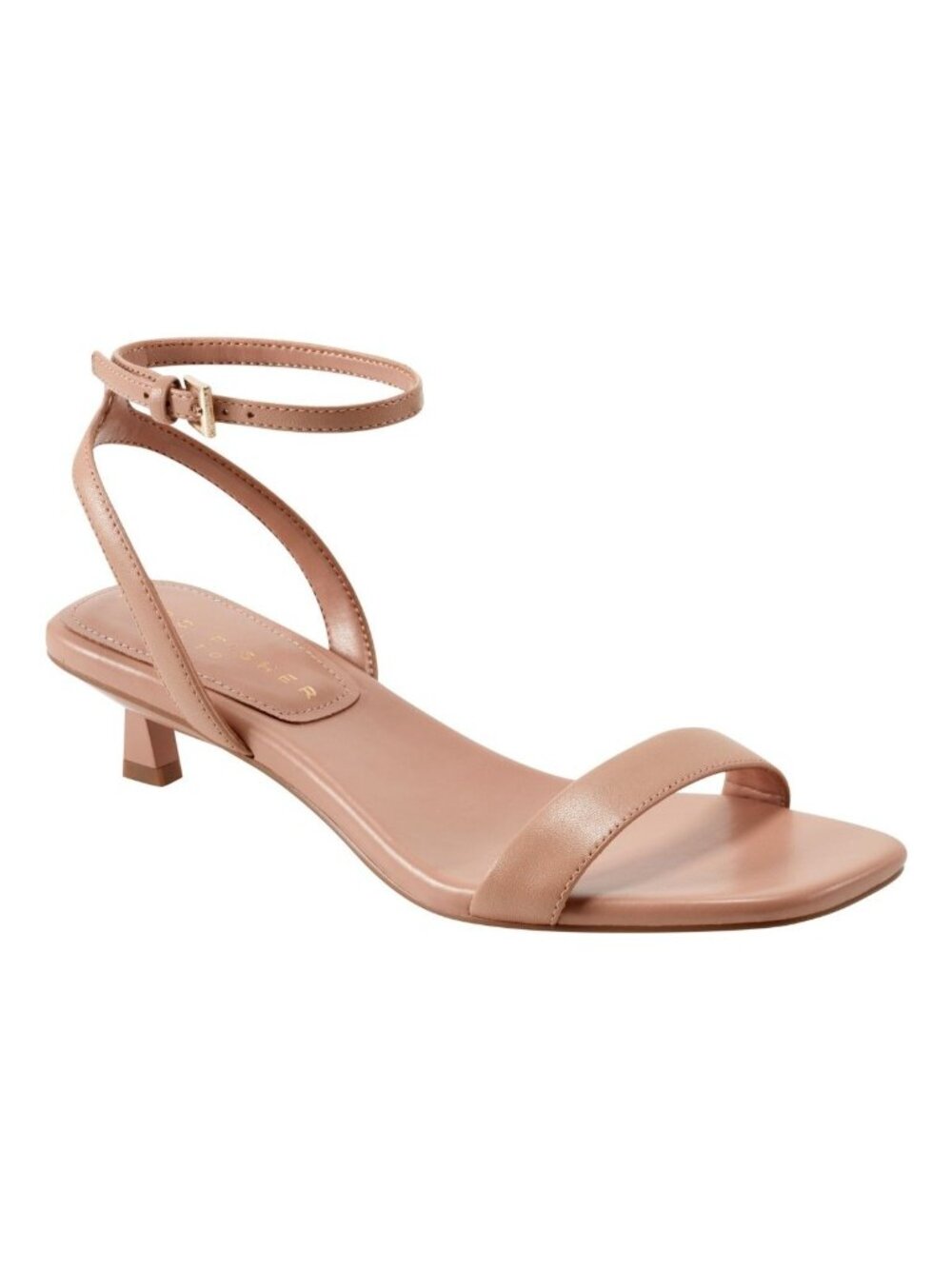 Marc Fisher Ltd Womens Ankle Strap Buckle Sandals Beige Size 7M Defected